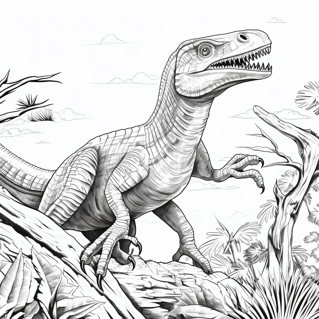 Utahraptor Happycoloring Net