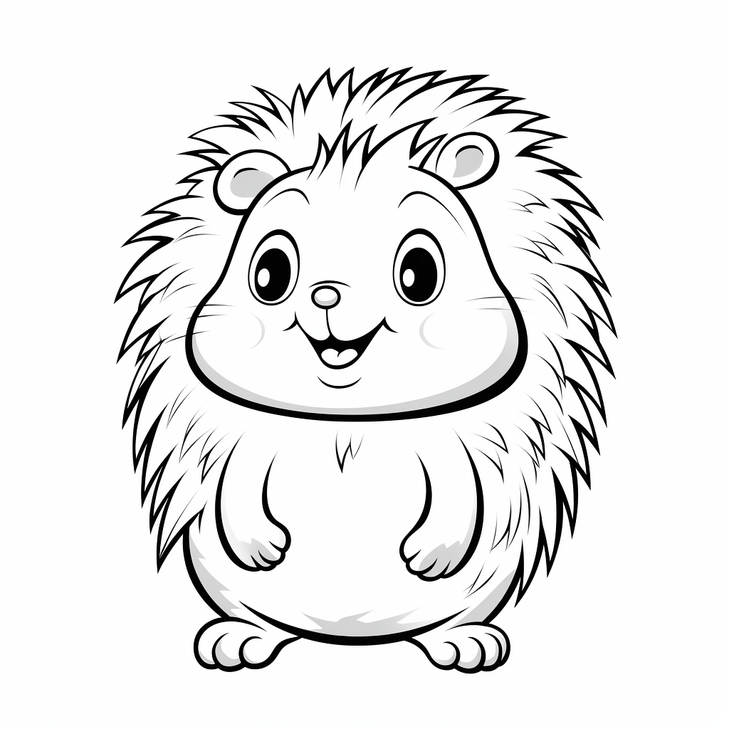 Albernes Stachelschwein Ausmalbild und Malvorlage