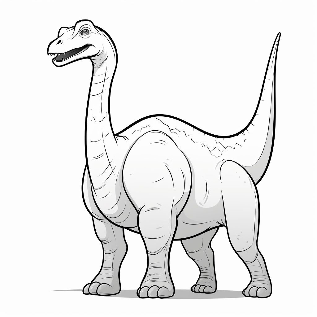 Apatosaurus hat einen riesigen Hals Ausmalbild und Malvorlage