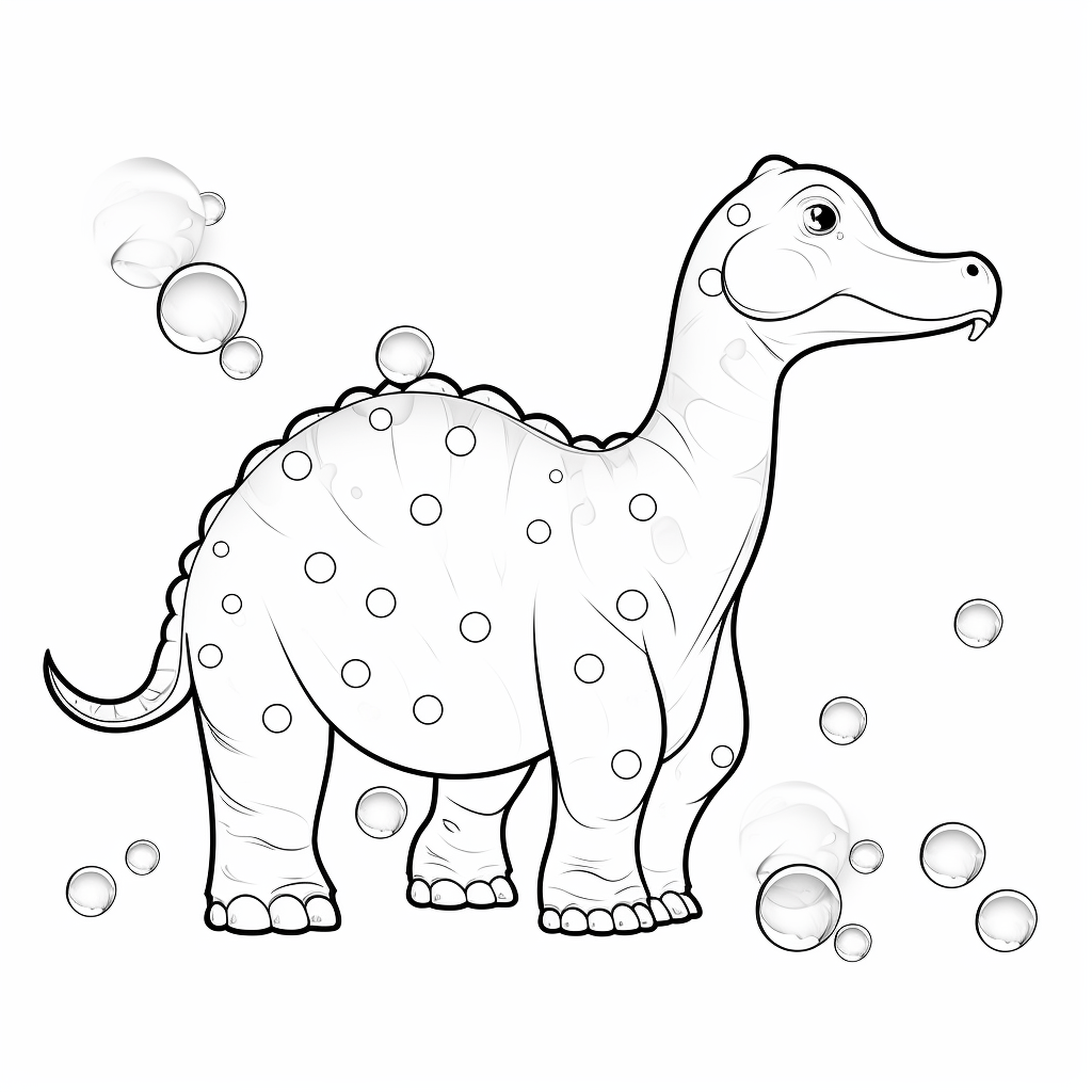 Apatosaurus mit Flecken Ausmalbild und Malvorlage
