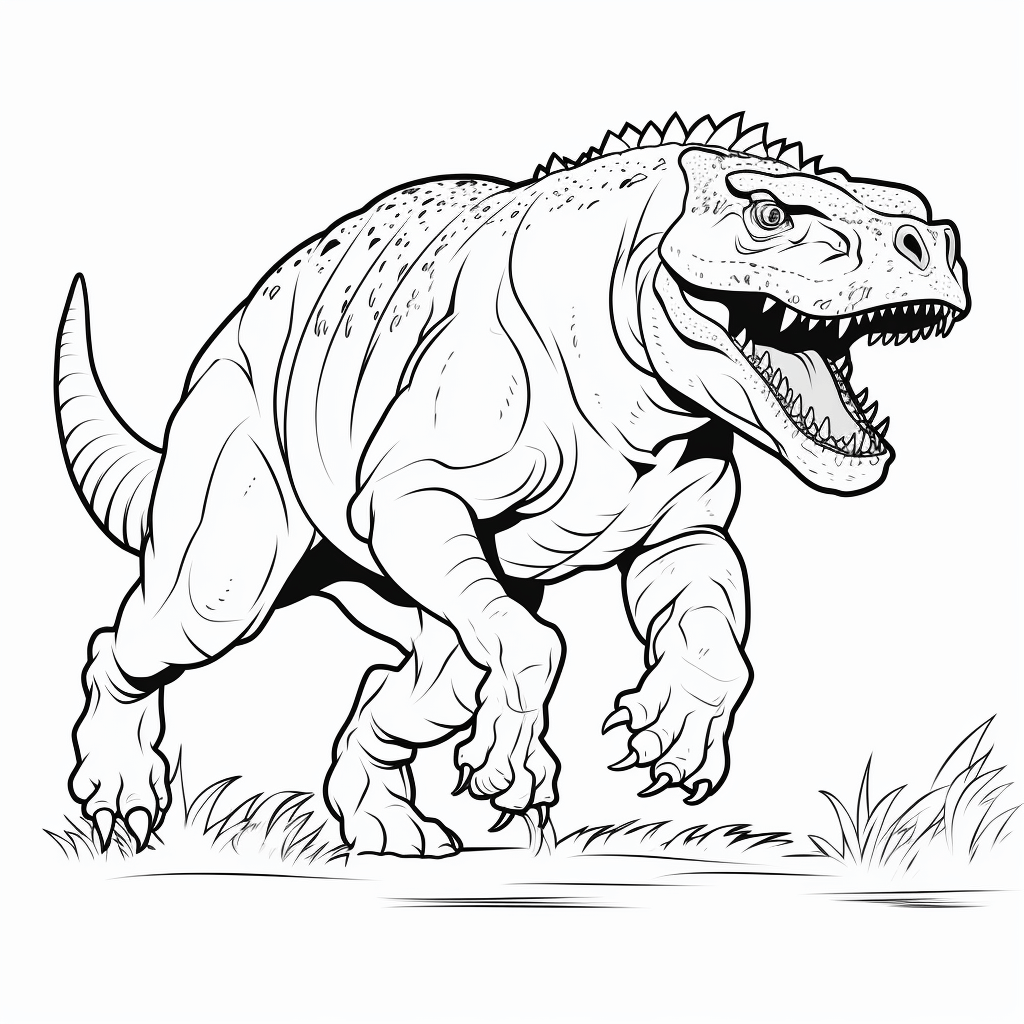 Carnotaurus rast schnell Ausmalbild und Malvorlage