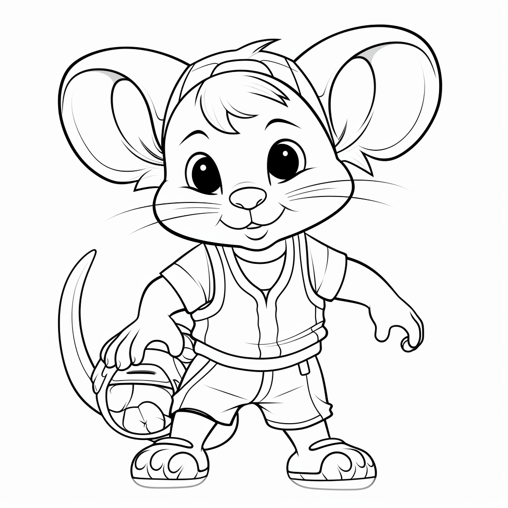 Chinchilla springt über Hürde Ausmalbild und Malvorlage