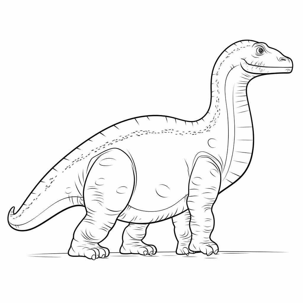 Diplodocus schläft auf dem Boden Ausmalbild und Malvorlage