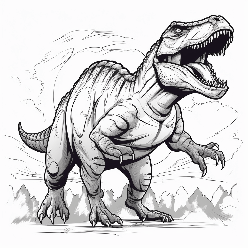Fliegender Tyrannosaurus Rex Ausmalbild und Malvorlage