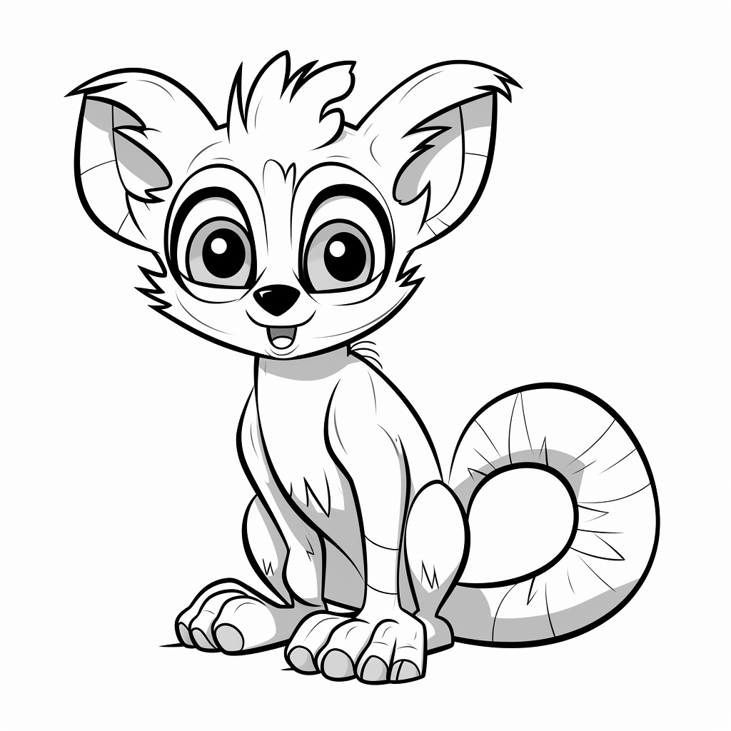 Gruseliger Lemur Ausmalbild und Malvorlage