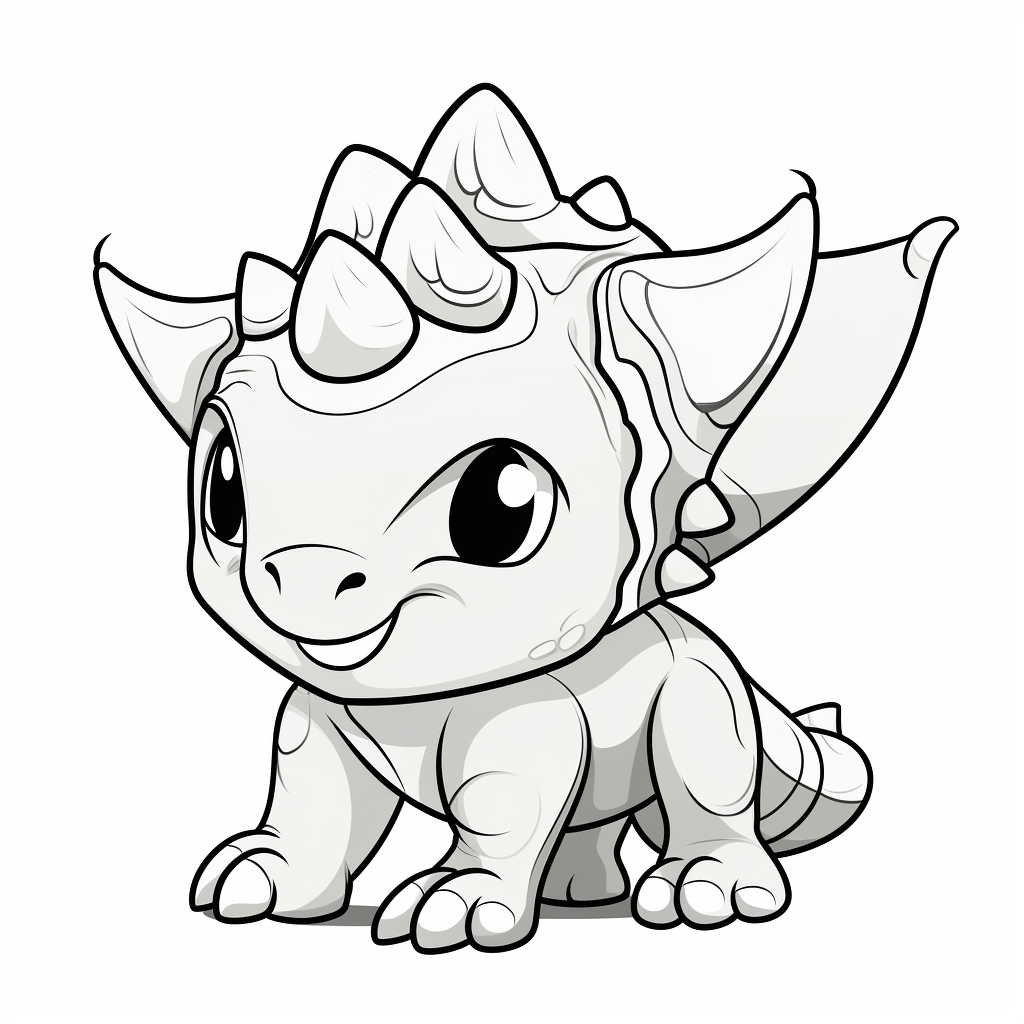 Junger Triceratops Ausmalbild und Malvorlage