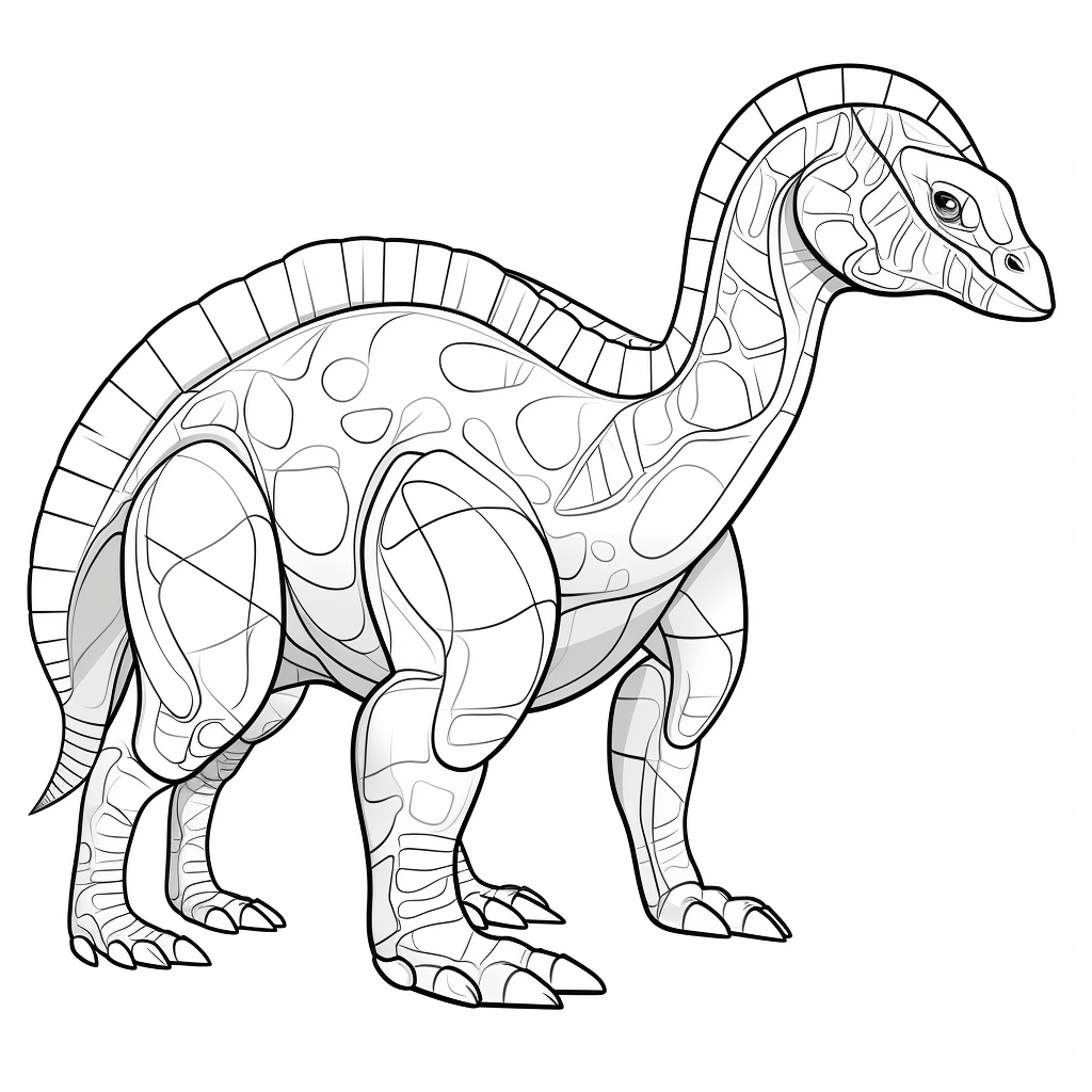 Kleiner Parasaurolophus Ausmalbild und Malvorlage