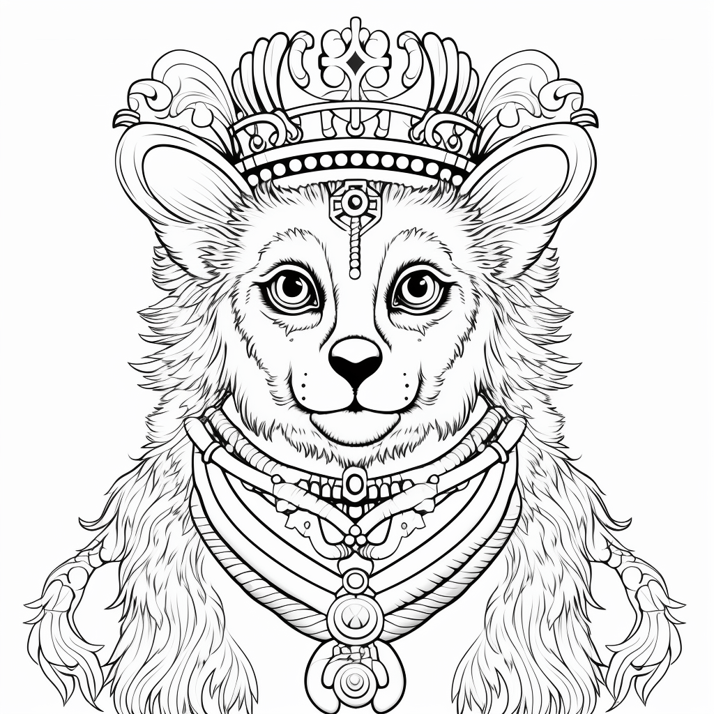 Königlicher Lemur Ausmalbild und Malvorlage