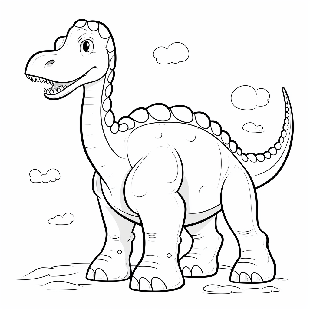 Lächelnder Apatosaurus Ausmalbild und Malvorlage