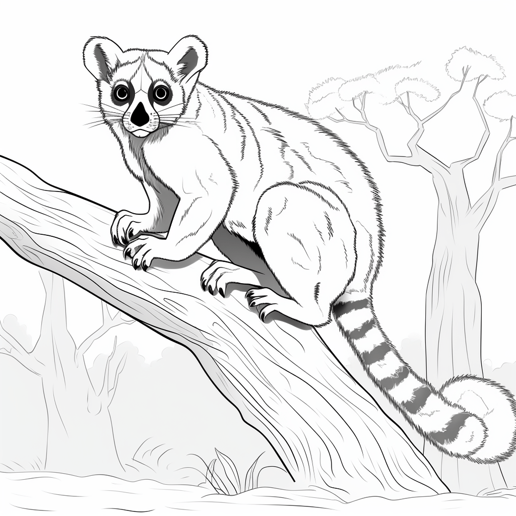 Lemur im Zoo Ausmalbild und Malvorlage