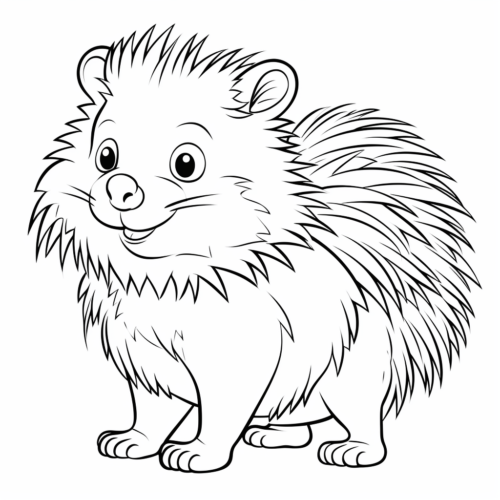 Lustiges Stachelschwein Ausmalbild und Malvorlage