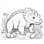 Pflanzenfressender Ankylosaurus Ausmalbild und Malvorlage