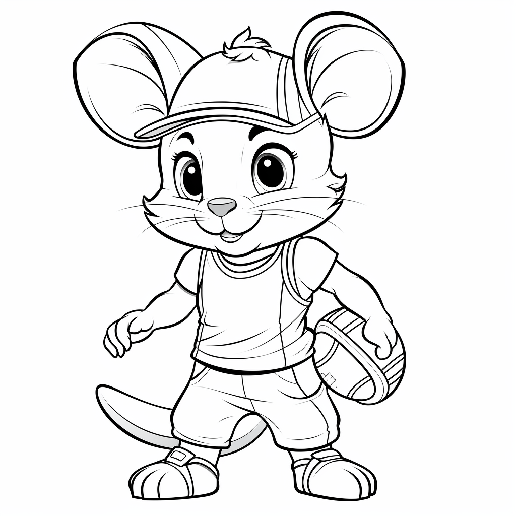 Sportliches Chinchilla Ausmalbild und Malvorlage