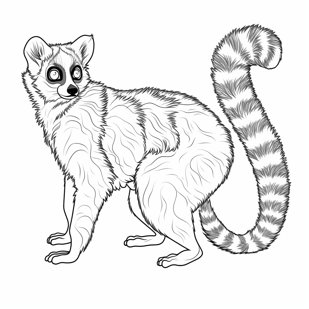Zebra-Lemur Ausmalbild und Malvorlage