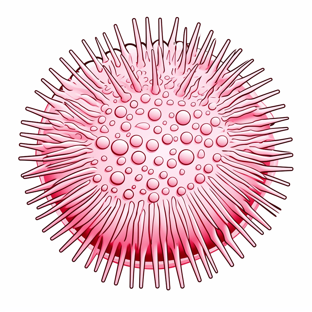 Blutroter oder Rosiger Seeigel Ausmalbild und Malvorlage