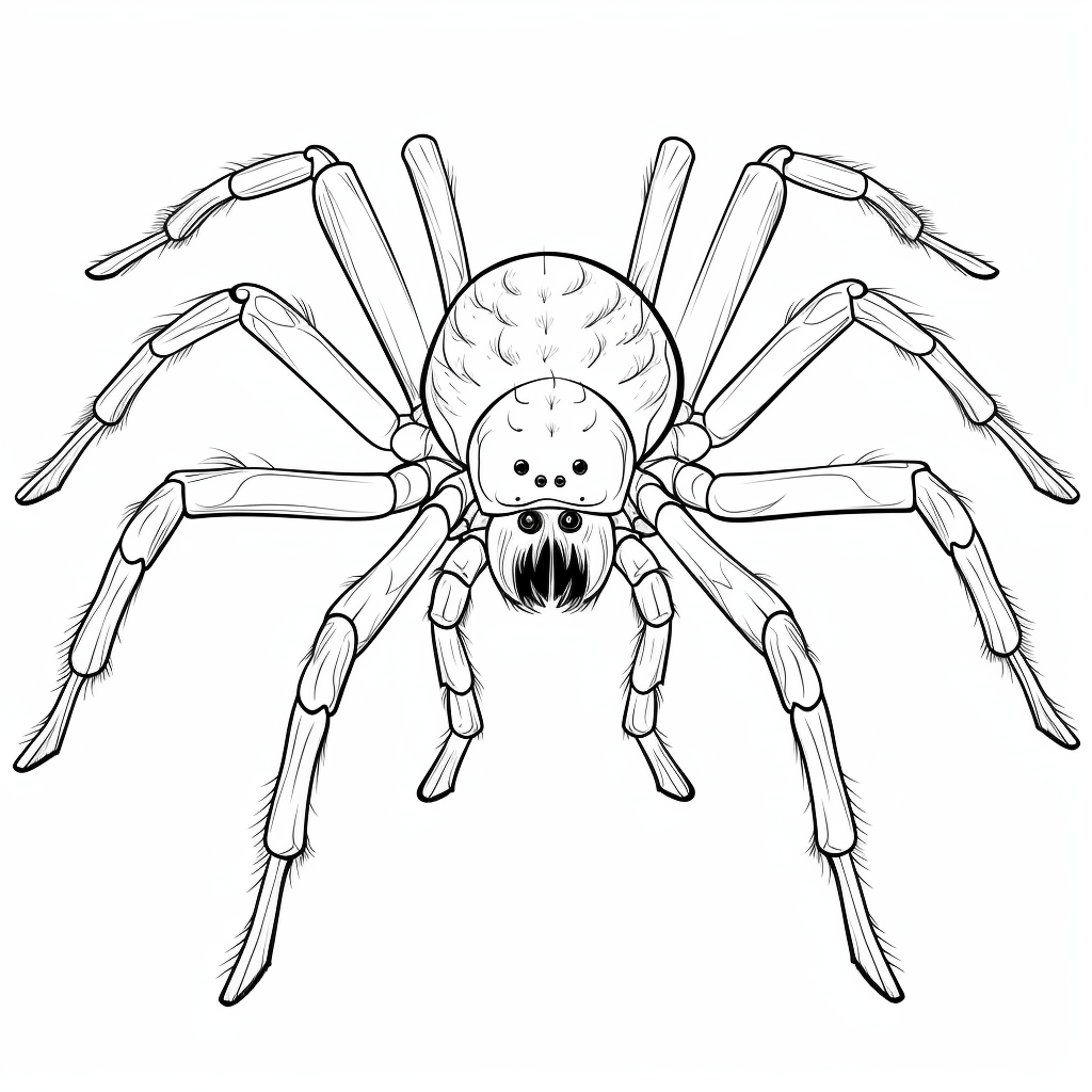 Böse Weberknecht Spinne Ausmalbild und Malvorlage