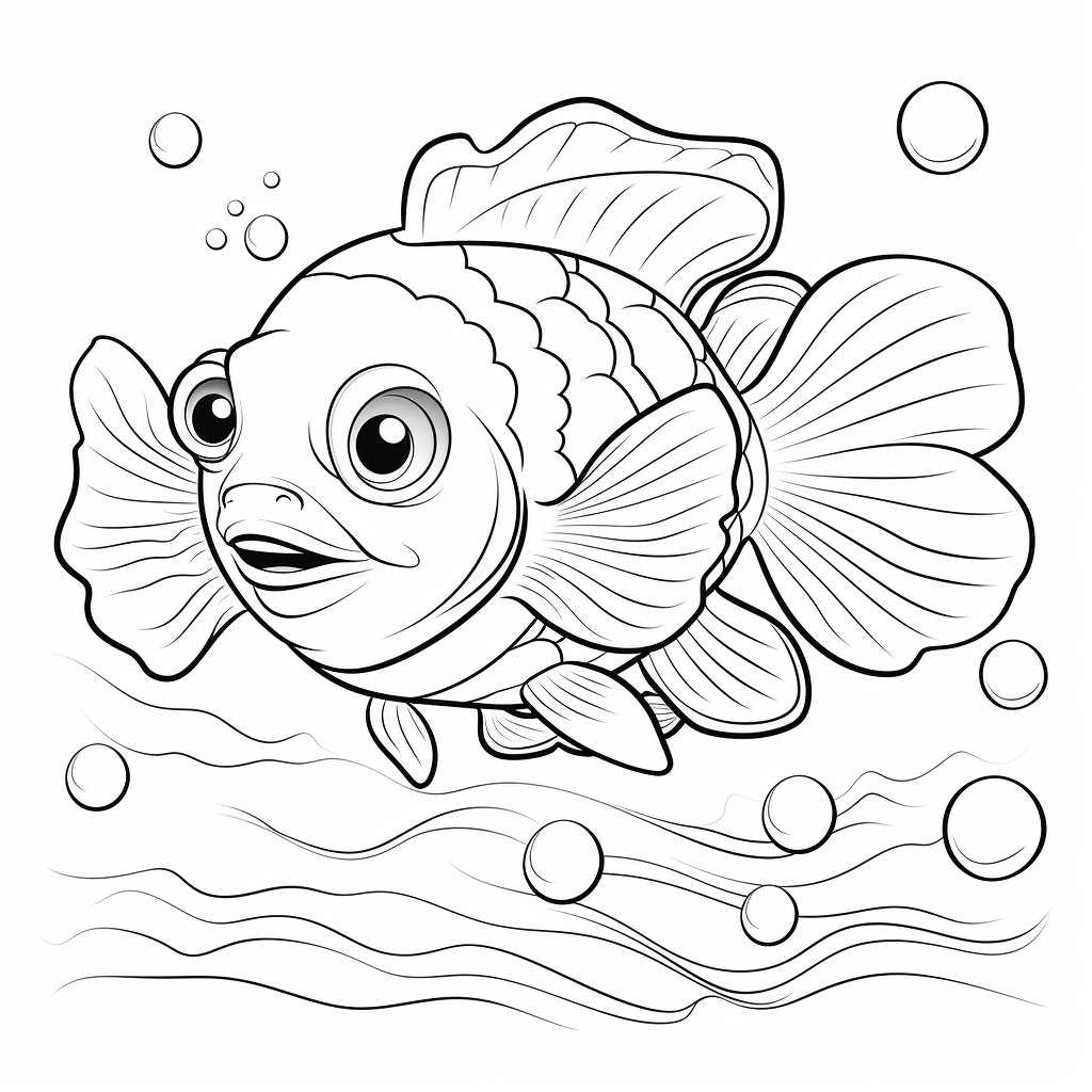 Clownfisch und Schildkröte Ausmalbild und Malvorlage