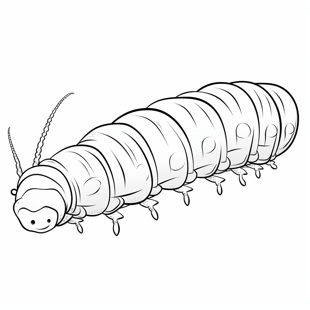 Dicke Raupe Ausmalbild und Malvorlage