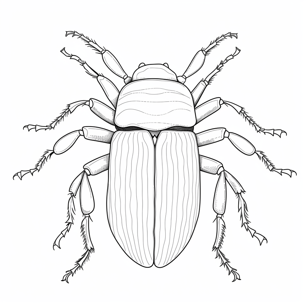 Eitler Hirschkäfer mit Kamm Ausmalbild und Malvorlage