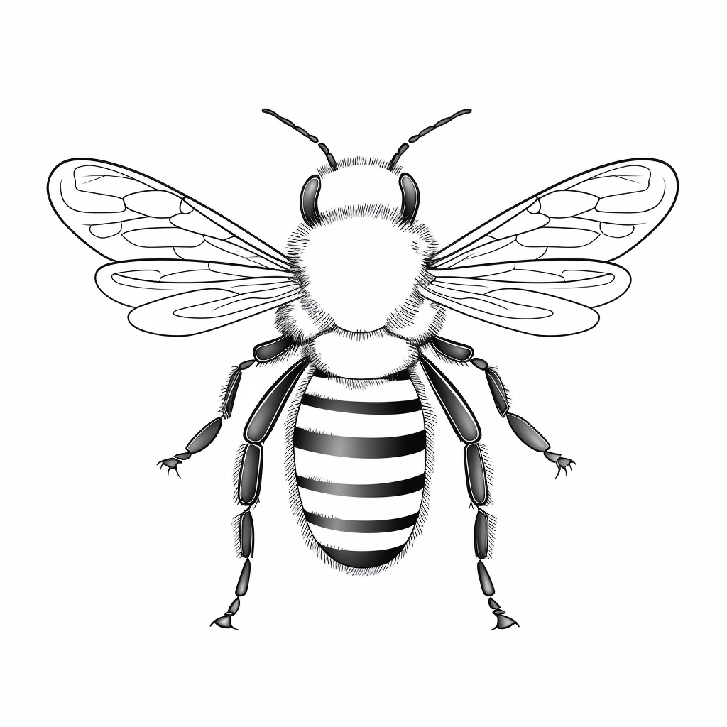 Flauschige Hummel Ausmalbild und Malvorlage