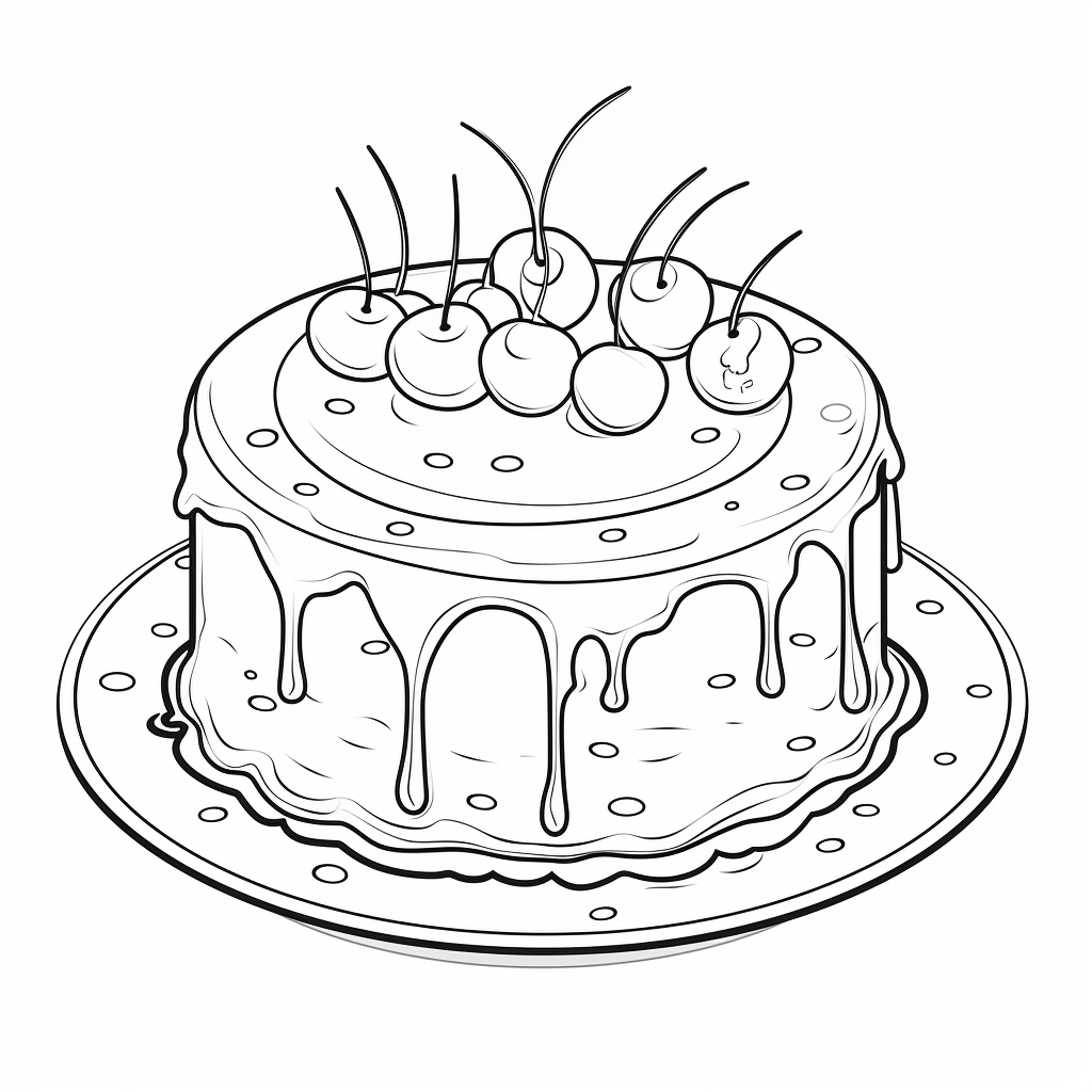 Fliege macht sich über Kuchen her Ausmalbild und Malvorlage