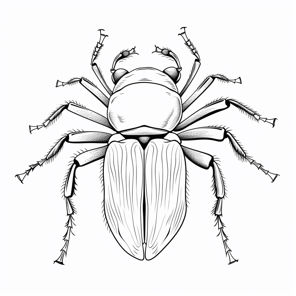 Hirschkäfer sieht besser mit Brille Ausmalbild und Malvorlage