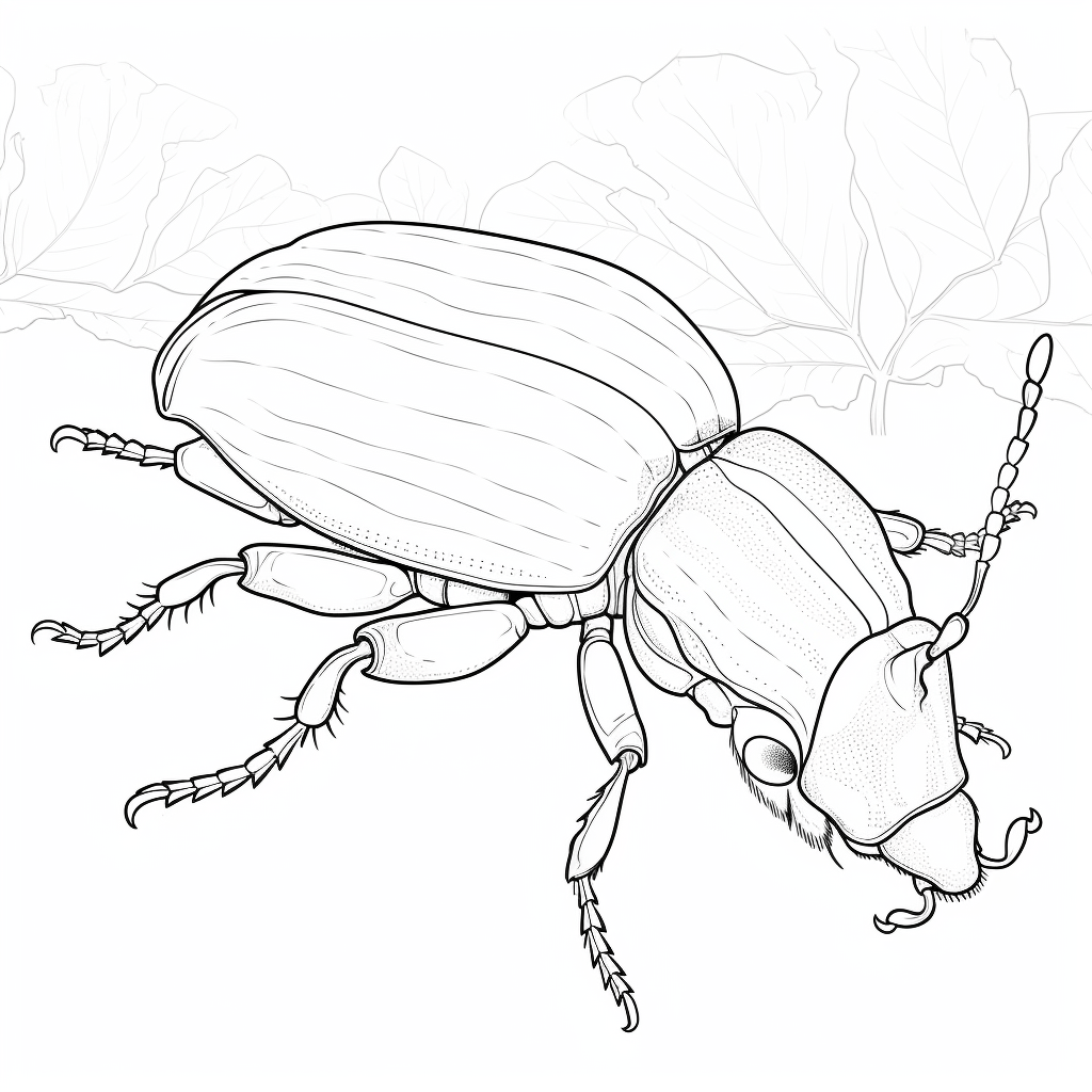 Hirschkäfer wirft Eichel nach Feind Ausmalbild und Malvorlage