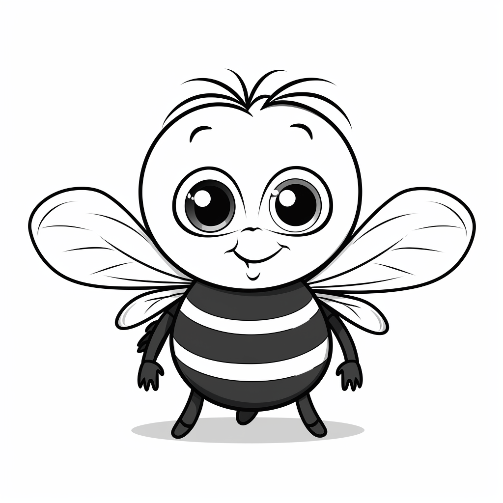 Hummel fliegt weg, wenn jemand sie ansieht Ausmalbild und Malvorlage