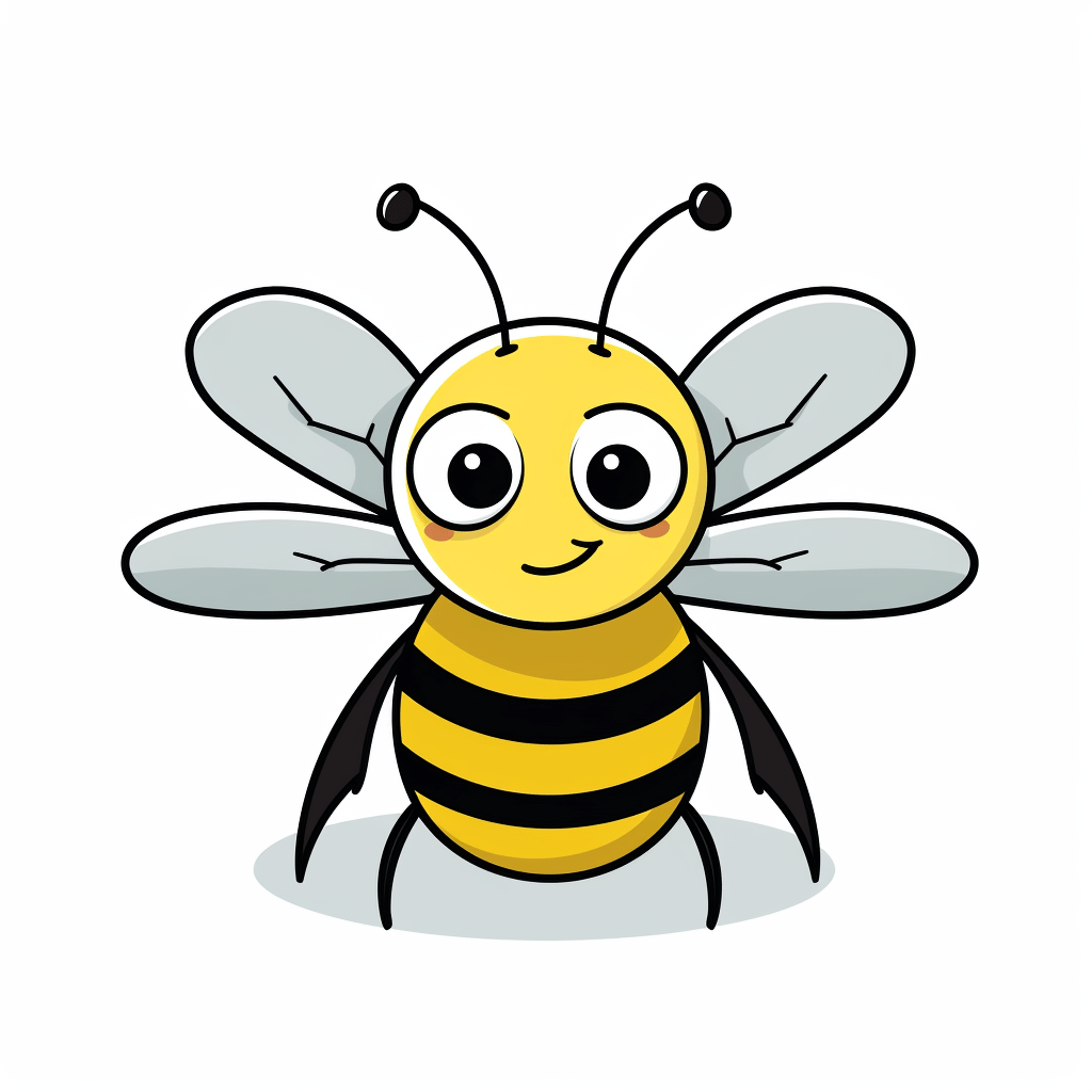 Hummel passt in eine Muschel Ausmalbild und Malvorlage