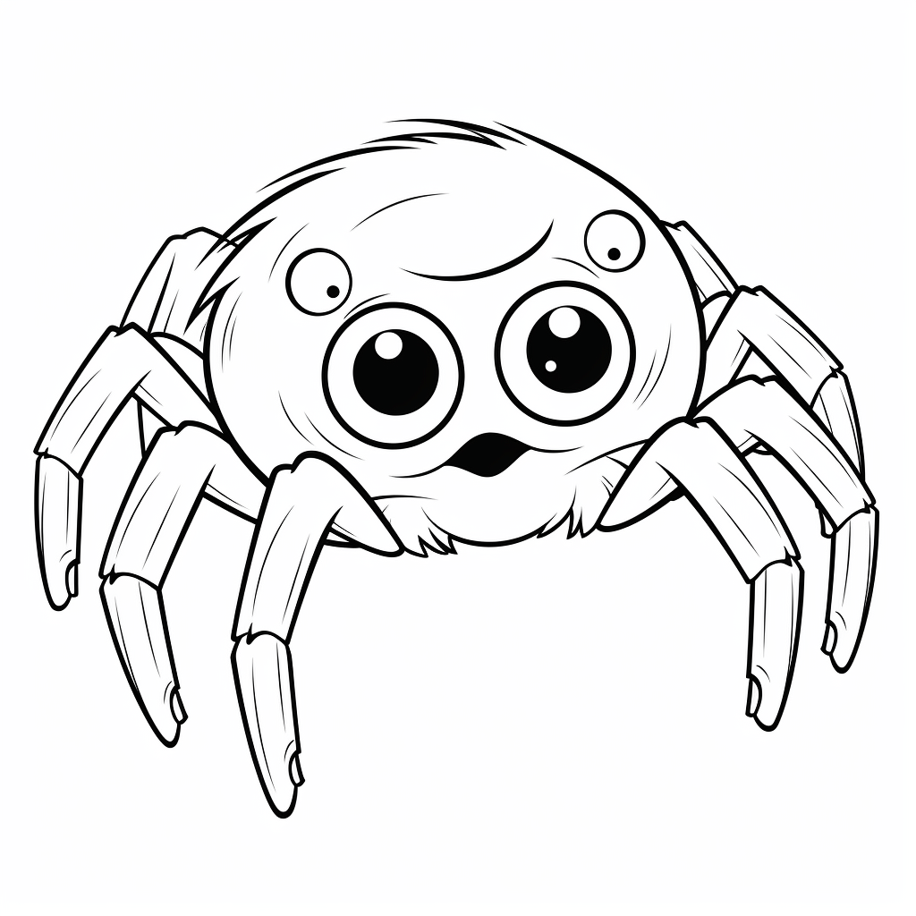 Humorvolle Springspinne Ausmalbild und Malvorlage