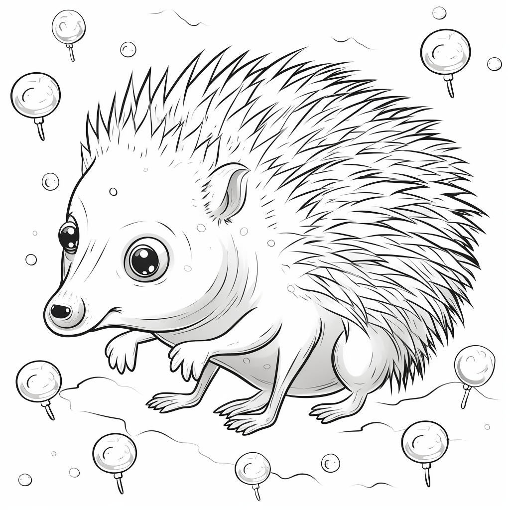 Igel trägt Zecke Ausmalbild und Malvorlage