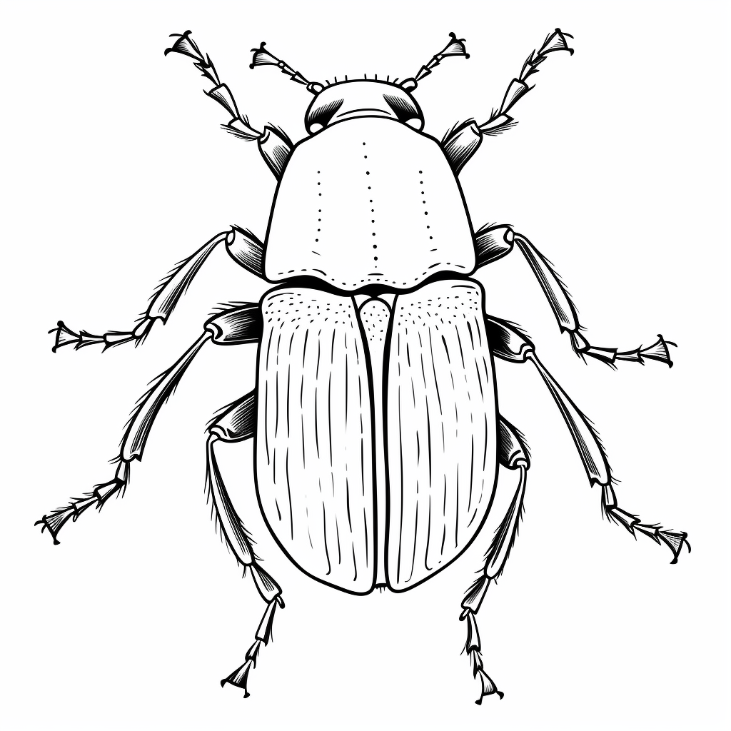 Käfer mit Augen Ausmalbild und Malvorlage