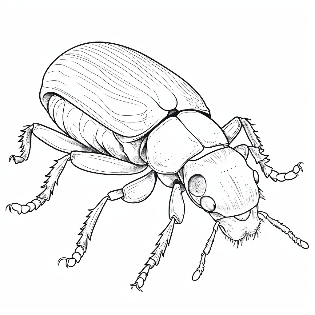 Käfer mit großen Mundwerkzeugen Ausmalbild und Malvorlage