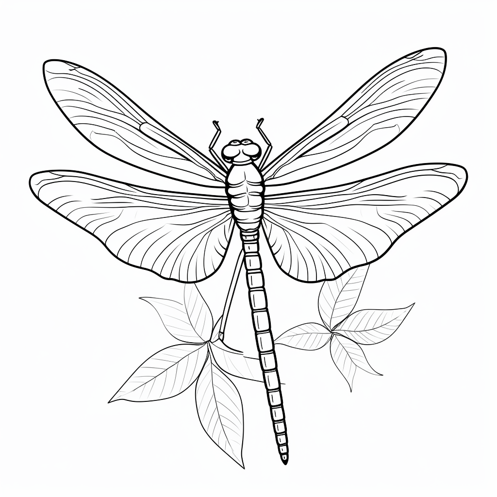 Kleine Libelle Ausmalbild und Malvorlage