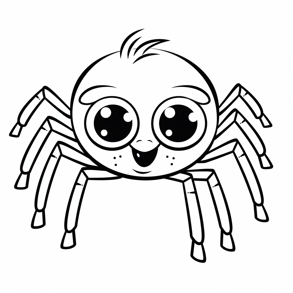 Kleine Spinne Ausmalbild und Malvorlage