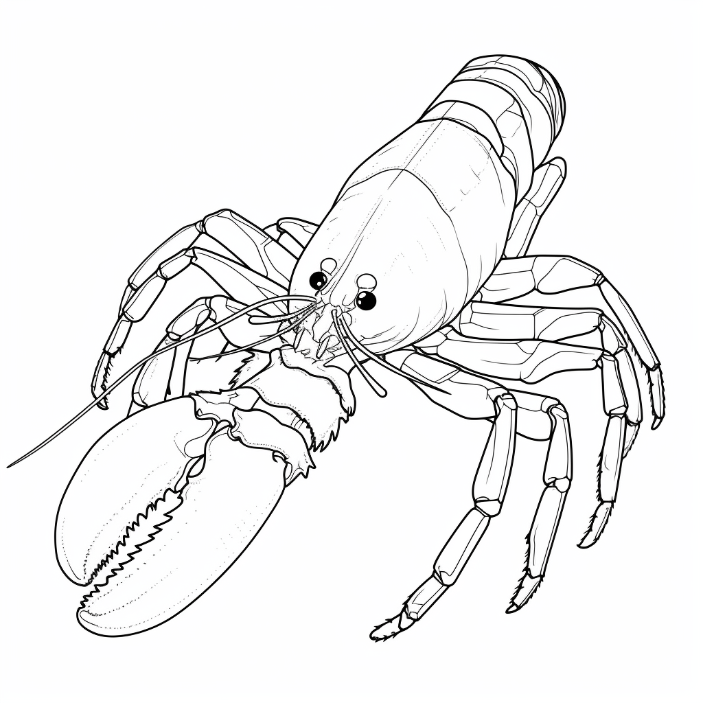 Kleiner Hummer Ausmalbild und Malvorlage