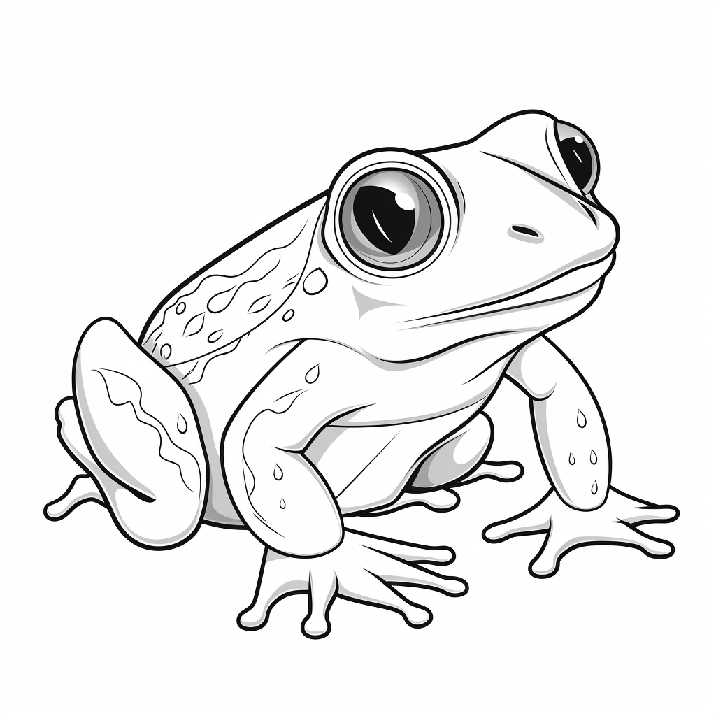 Knuffiger Frosch Ausmalbild und Malvorlage