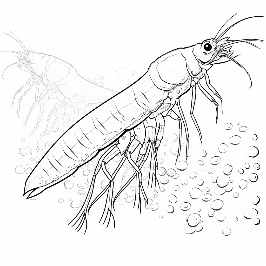 Krill mit Algen Ausmalbild und Malvorlage