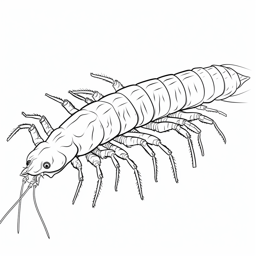 Krill und Algen im Wasser Ausmalbild und Malvorlage