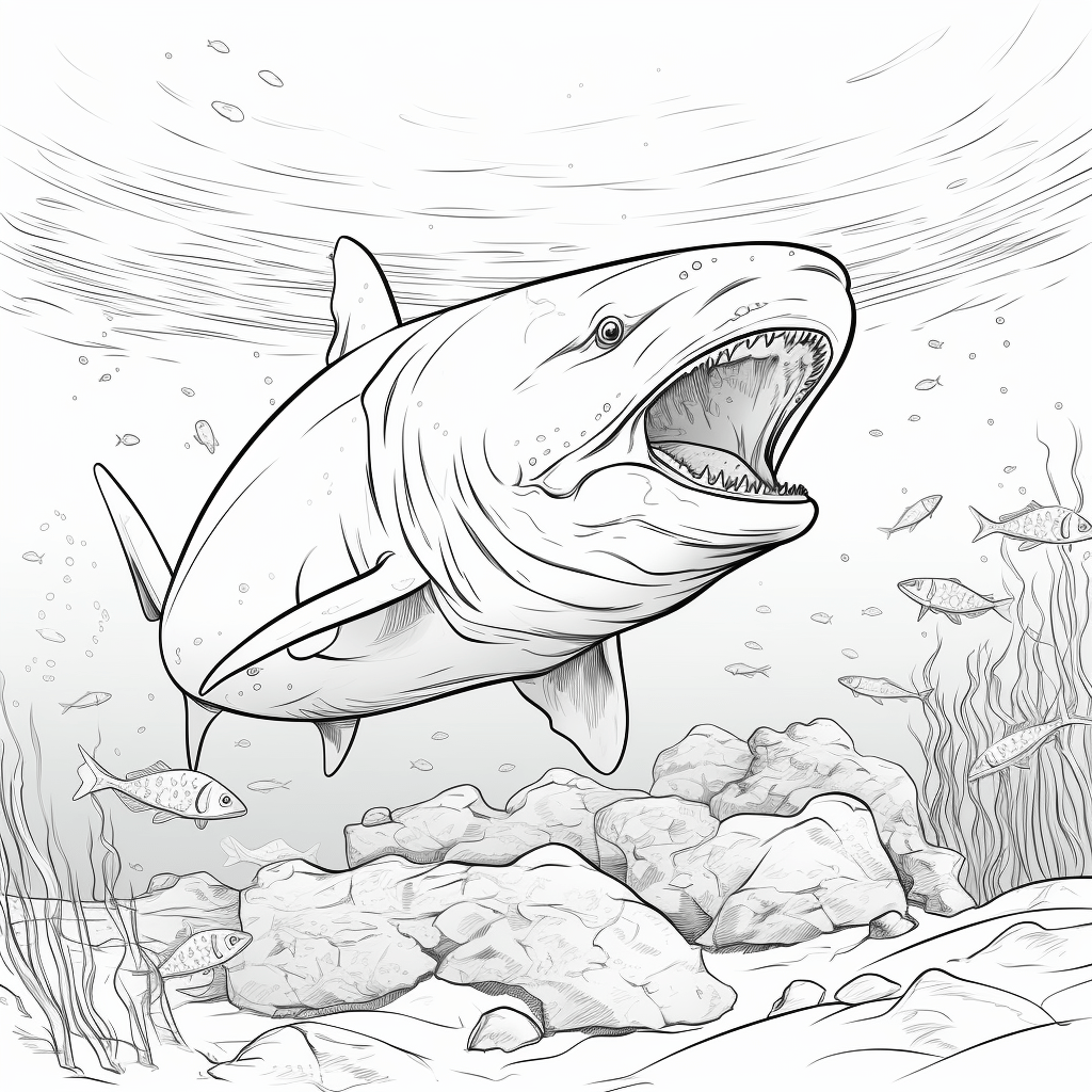 Krill und Eisberg im kalten Wasser Ausmalbild und Malvorlage