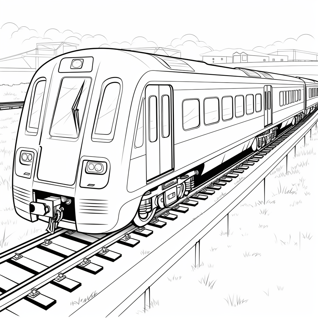 Kukuk fährt mit dem Zug in den Süden Ausmalbild und Malvorlage