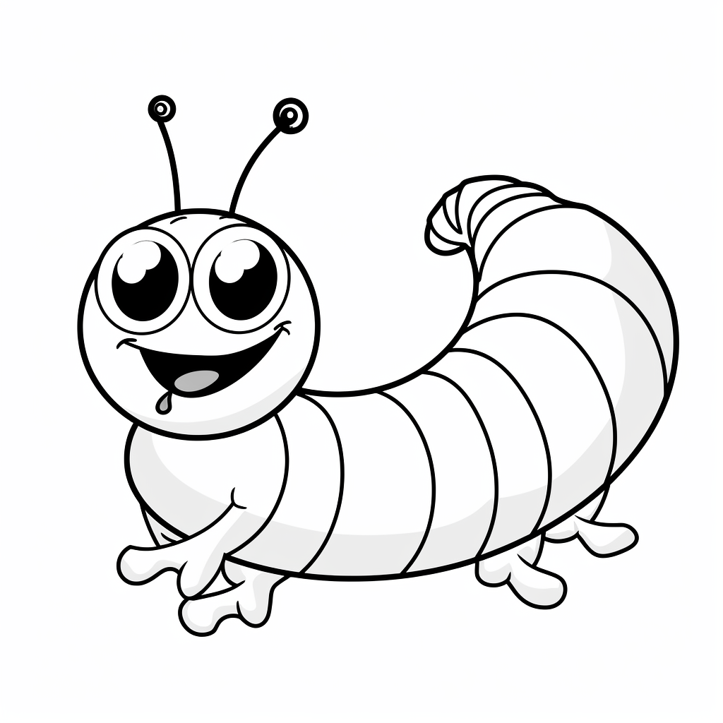 Kurzgeschnittener Wurm Ausmalbild und Malvorlage