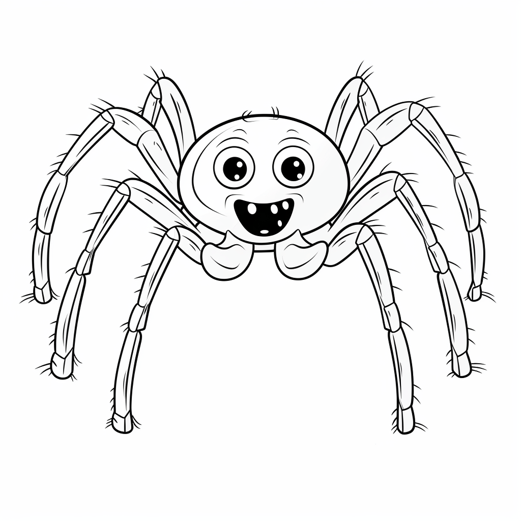 Lustige Weberknecht Spinne Ausmalbild und Malvorlage