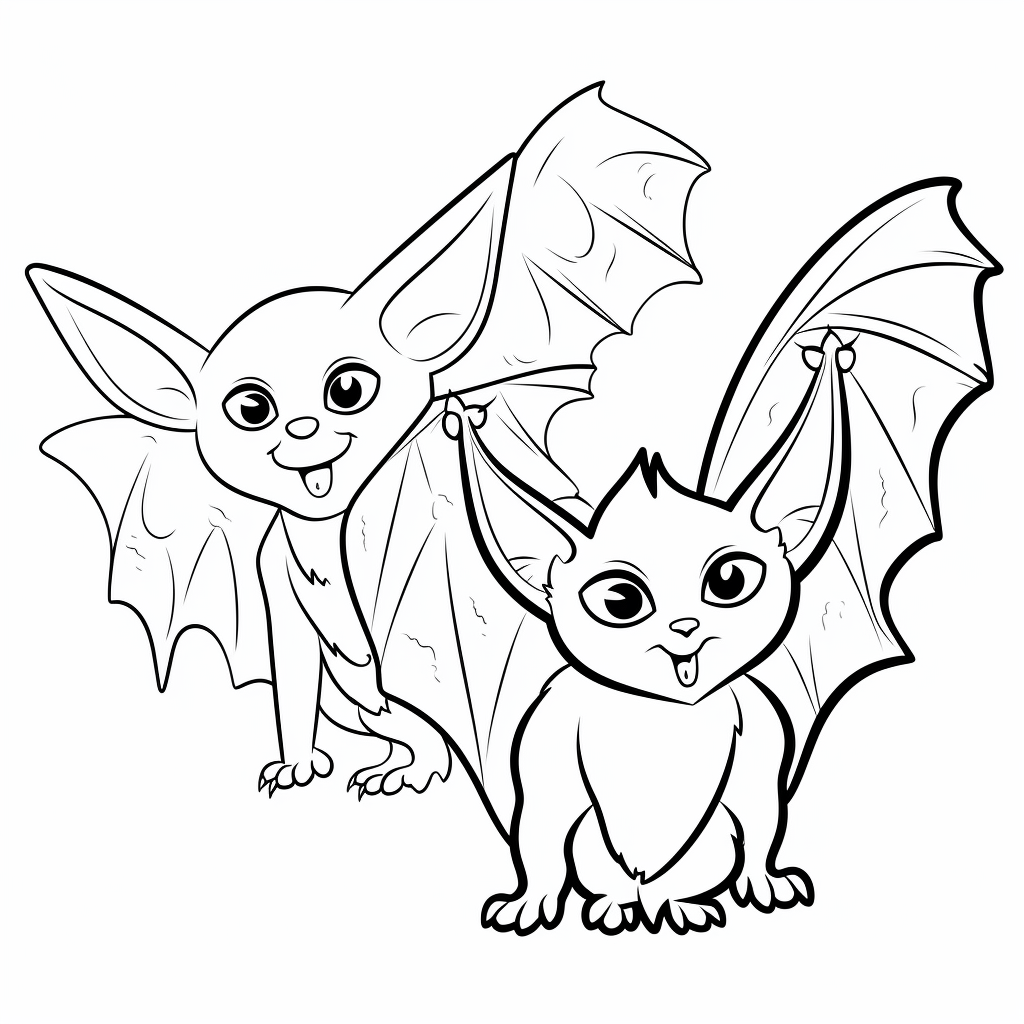 Motte und Fledermaus Ausmalbild und Malvorlage