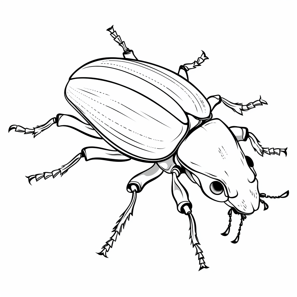 Mundwerkzeugkäfer Ausmalbild und Malvorlage
