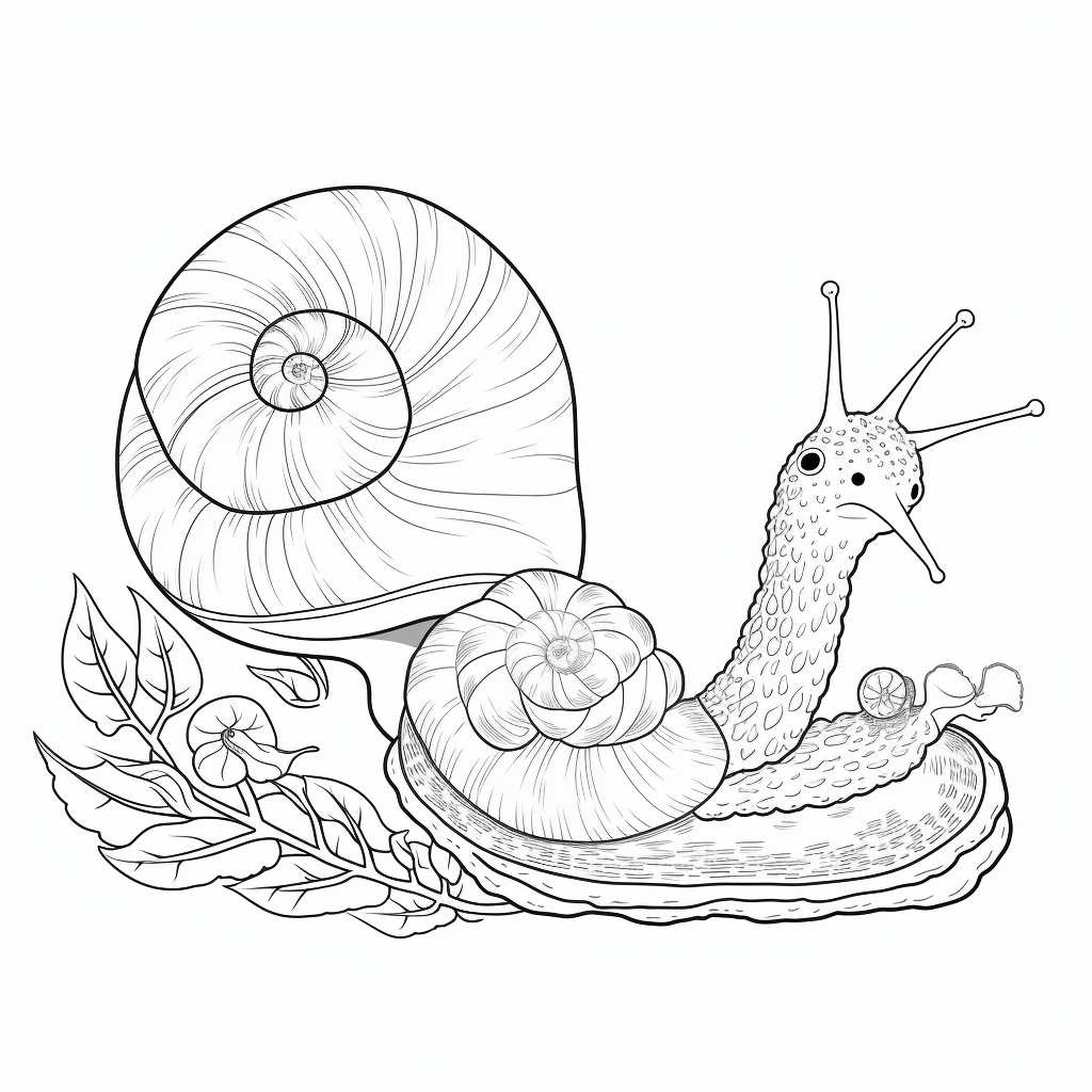 Muschel leiht Schnecke ihr Haus aus Ausmalbild und Malvorlage