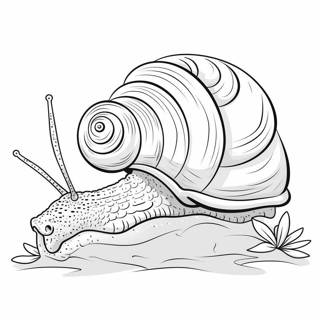 Muschel und Schnecke Ausmalbild und Malvorlage