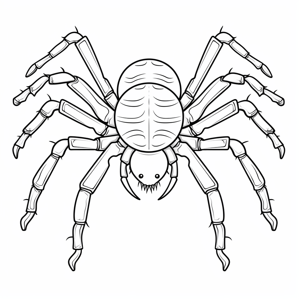 Mutige Spinne Ausmalbild und Malvorlage