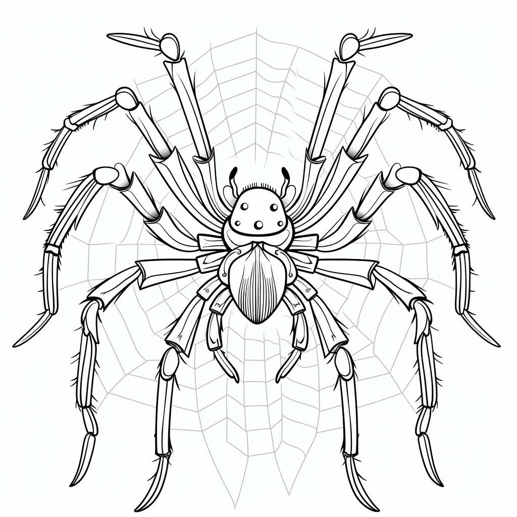 Mutige Weberknecht Spinne Ausmalbild und Malvorlage