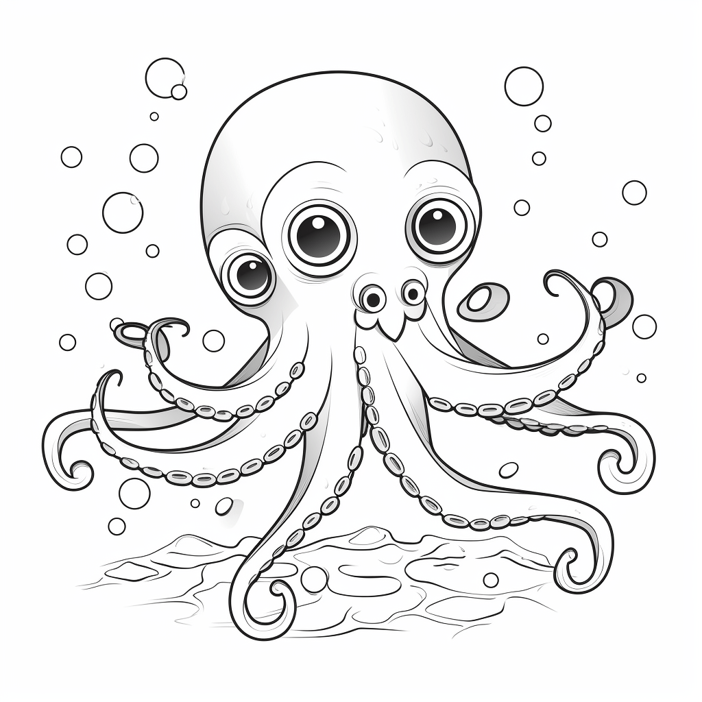 Oktopus wünscht sich mehr Arme Ausmalbild und Malvorlage